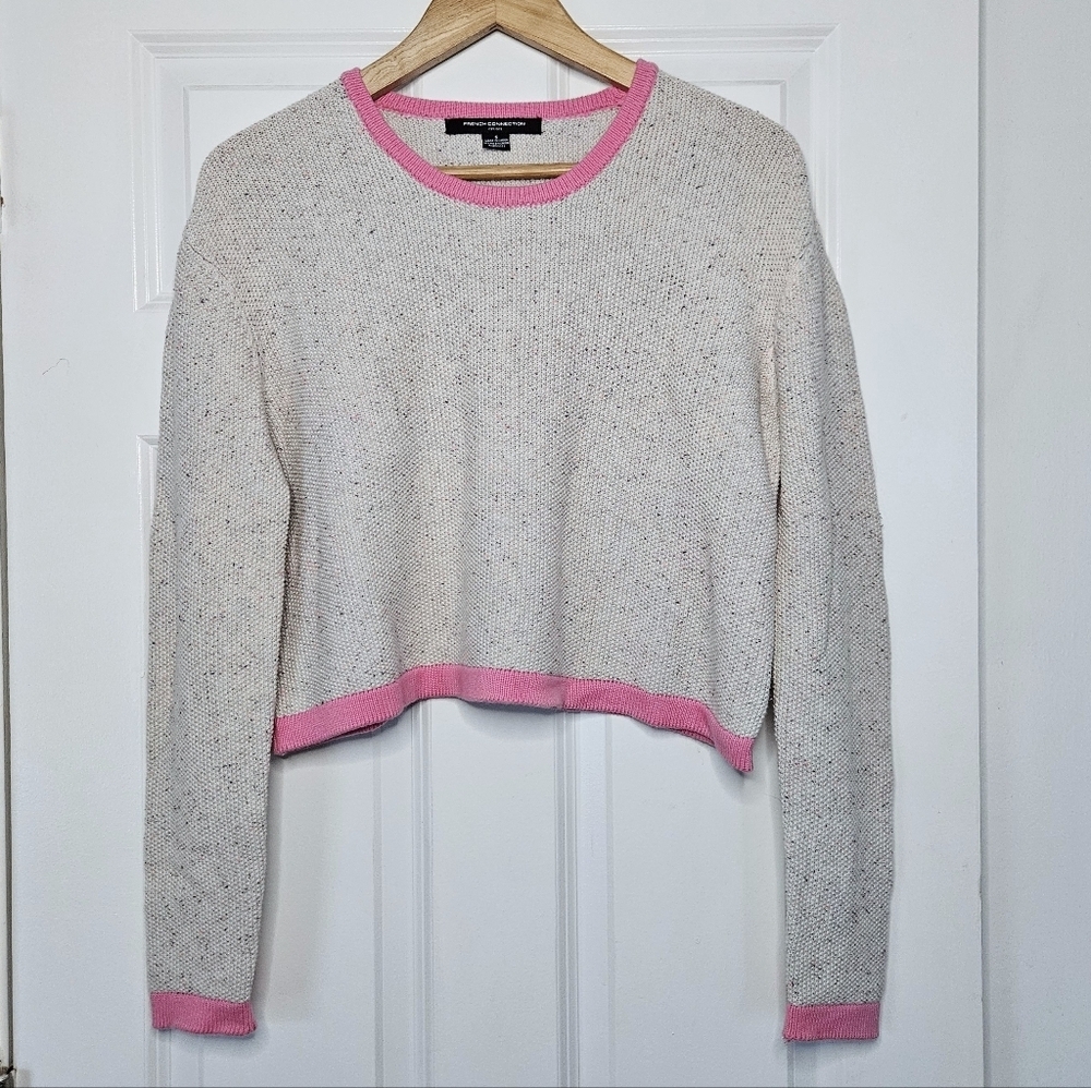 French Connection Mozart Confetti Waffle Knit Crewneck Sweater S - Picture 3 of 6